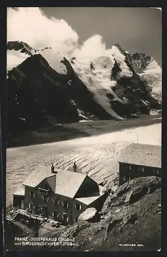 AK Franz Josefshaus, Berghütte mit Grossglockner