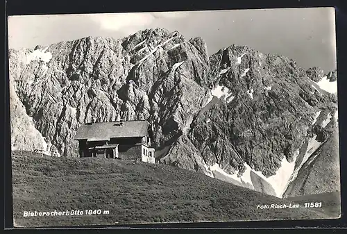 AK Bieberacherhütte am Schadonapass bei Sonnenschein