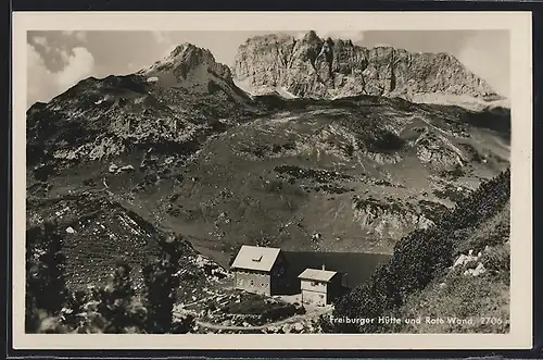 AK Freiburger Hütte und Rote Wand