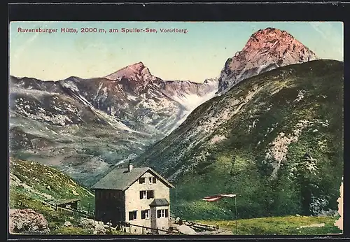 AK Ravensburger Hütte am Spuller-See