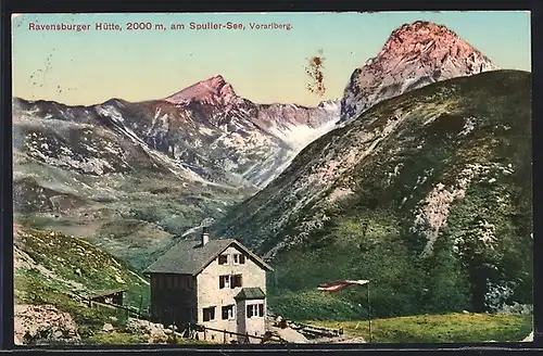 AK Ravensburger Hütte am Spuller-See