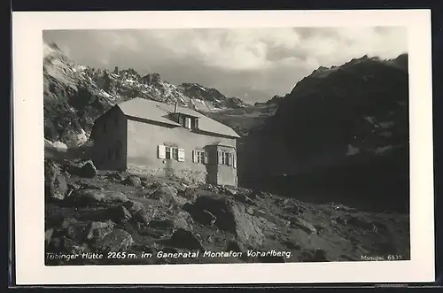 AK Tübinger Hütte, Berghütte im Ganeratal i. Montafon