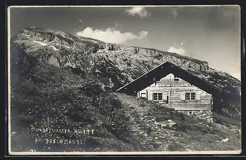 AK Schwarzwasser-Hütte, Berghütte am Steinmandl