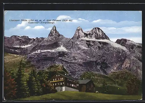 AK Lindauer Hütte, Berghütte mit den 3 Türmen