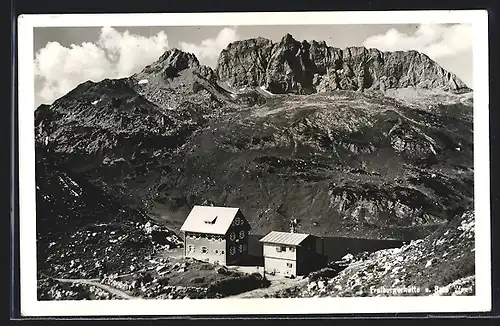 AK Freiburgerhütte, Berghütte und Rote Wand