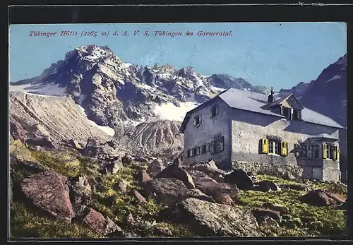 AK Tübinger-Hütte, Schutzhaus des A.V.S. Tübingen im Garnertal