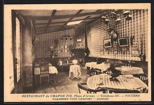 AK Poitiers, Restaurant du Chapon Fin, Place d`Armes