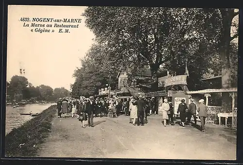 AK Nogent-sur-Marne, La Marne au Restaurant Gégène