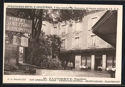 AK Avranches, Hotel d`Angletterre E. Jacomety