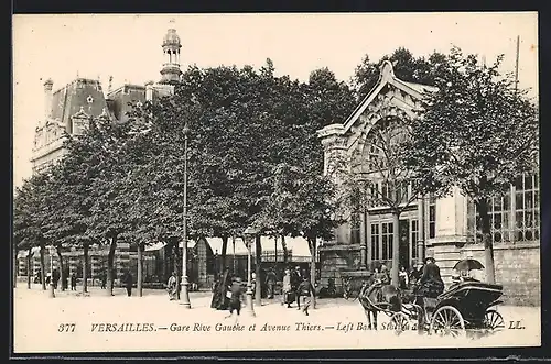 AK Versailles, Gare Rive Gauche et Aveneu Thiers