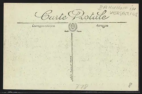 AK Versailles, Gare Rive Gauche et Aveneu Thiers