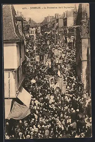 AK Josselin, La Procession du 8 Septembre