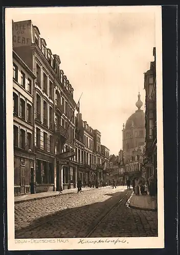 AK Douai, Strasse am Deutschen Haus
