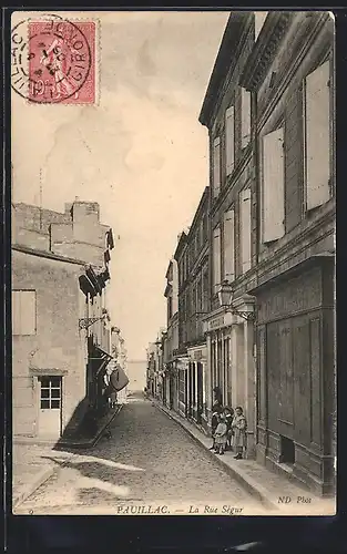 AK Pauillac, La Rue Ségur, Strassenpartie