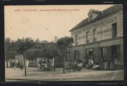 AK Vaujours, Restaurant Feldes, Place de la Fete