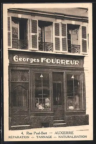 AK Auxerre, Maison Georges Fourreur, 4 Rue Paul-Bert