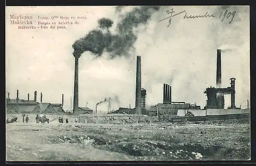 AK Makievka, Forges et Acieries de Makievka, Vue du pont