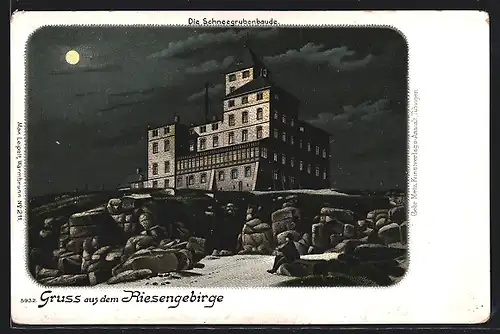 Künstler-AK Zeno Diemer: Riesengebirge, Die Schneegrubenbaude