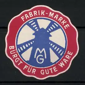 Reklamemarke Georg Müller, München, Mühle