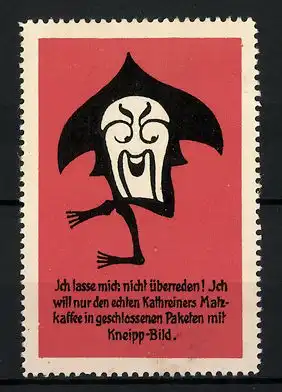 Reklamemarke Kathreiners Malzkaffee, Kneipp-Bild, tanzende Figur