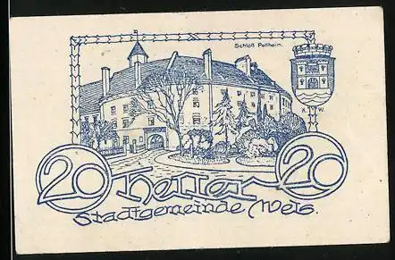 Notgeld Wels 1920, 20 Heller, Schloss Pollheim