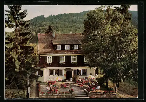 AK Höfen / Bad Wildbad, Gasthof und Pension zur Eyachbrücke