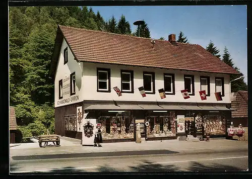 AK Triberg-Gremmelsbach /Schwarzw., Uhrengeschäft Weisser