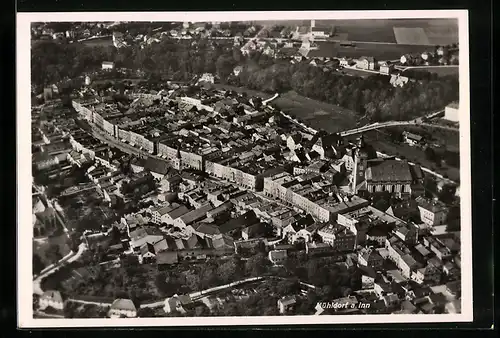 AK Mühldorf a. Inn, Ortsansicht aus der Vogelschau