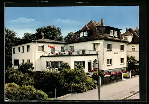 AK Bad Salzhausen / Obh., Ansicht der Pension Haus Vogel, Kurstrasse 13