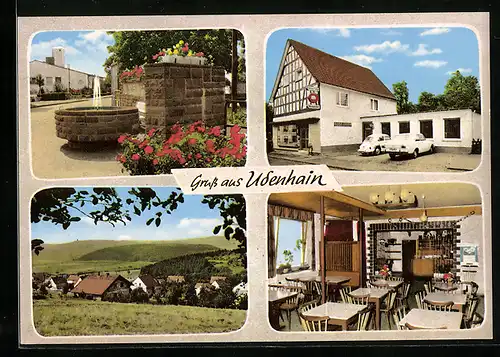 AK Brachttal / Udenhain, Teilansichten vom Ort, Gaststätte Weisgerber