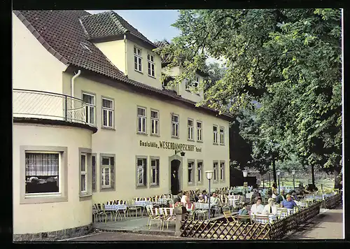 AK Karlshafen /Weserbergland, Hotel Weserdampfschiff mit Restaurant