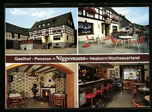 AK Hesborn /Hochsauerland, Gasthof-Pension Niggemann