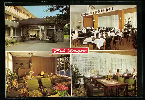 AK Bad Westernkotten, Kurheim Haus Kemper mit Innenansichten