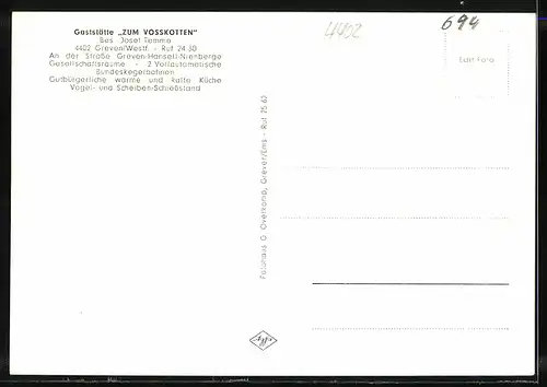 AK Greven / Westf., Gasthaus Zum Vosskotten