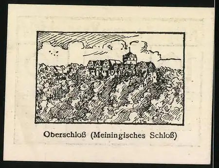 Notgeld Kranichfeld 1921, 10 Pfennige, Oberschloss und Wappen