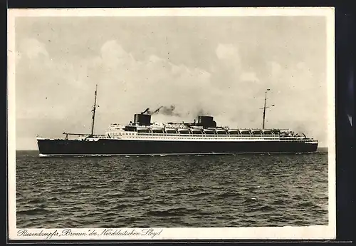 AK Passagierschiff Bremen des Norddeutschen Lloyd