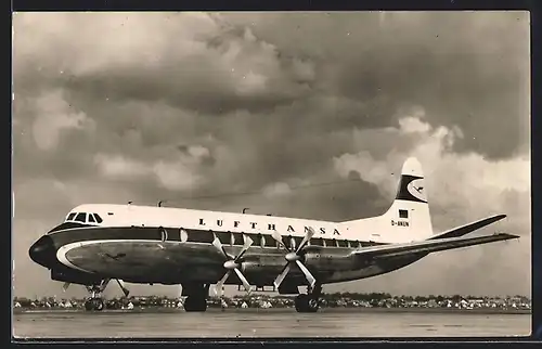 AK Flugzeug der Lufthansa vom Typ Viscount 814