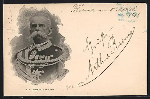 AK Portrait S. M. Umberto I., Re d`Italia