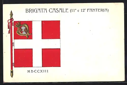 AK 11. e 12. Reggimento Fanteria, Brigata Casale, Standarte des Infanterie-Regiment Nr. 11 und Nr. 12