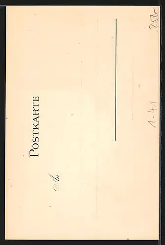 Künstler-AK Mann raucht eine Tabakspfeife