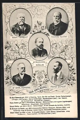 AK Der Gralbund, Adam Trabert, Eduard Hlatky, Dr. Karl Domanig