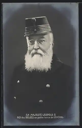 AK Sa Majesté Leopold II. Roi des Belges en petite tenue de Général