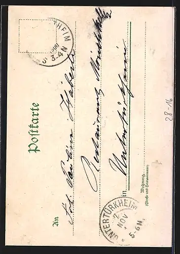 Lithographie Schneewittchen und die Zwerge auf dem Weg zur Mine