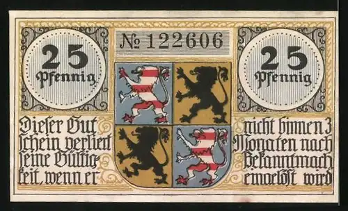 Notgeld Hildburghausen, 25 Pfennig, Technikum