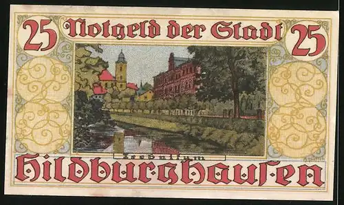 Notgeld Hildburghausen, 25 Pfennig, Stadtwappen