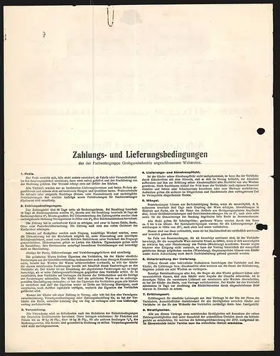 Rechnung Löbau /Sachsen 1936, Gebr. Müller GmbH, Spinnereien und Webereien, Werke in Löbau, Bellwitz, Leutersdorf
