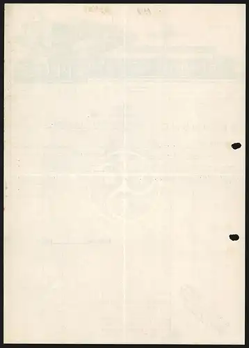 Rechnung Bielefeld 1937, Wilhelm Kayser & Co. AG, Bielefelder Wäschewerke, Wappen und Fabrikansicht