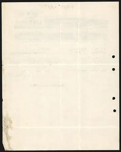 Rechnung Borghorst i. Westf. 1937, Firma A. Wattendorff, Ansichten der verschiedenen Zweigstellen