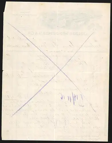 Rechnung Höhr / Coblenz 1916, Julius Wingender & Co., Bruyère Thon- & Massa-Pfeifen-Fabrik, Werksansicht, Auszeichnungen