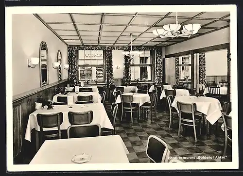 AK Coburg, Hotel Goldener Anker, Innenansicht